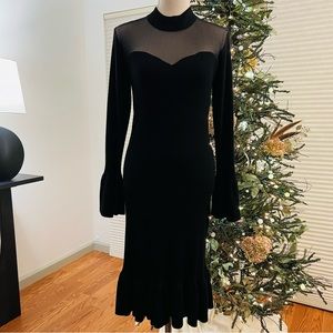 Almost Famous Black Ruffle Midi Sweater Dress Size 3X